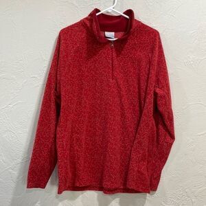 Columbia red 1/4 zip pullover sweatshirt size 1X